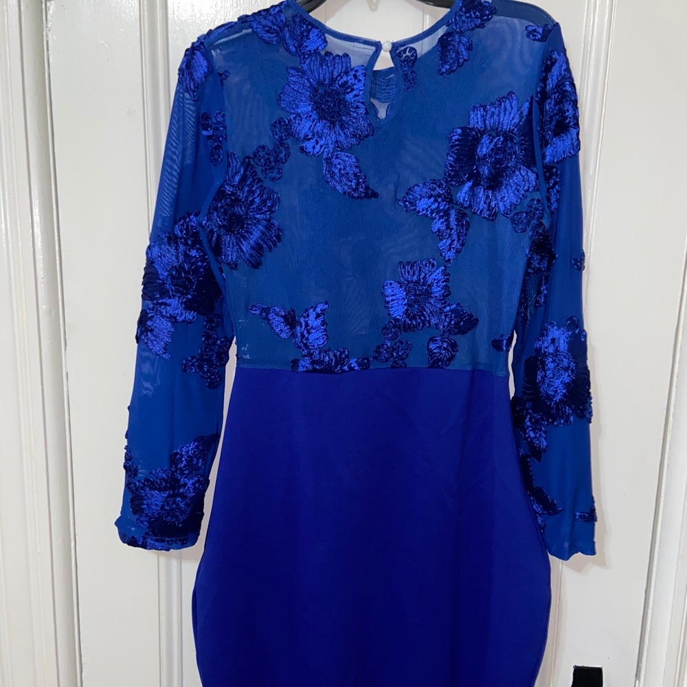 Women’s Blue Big Floral Dress